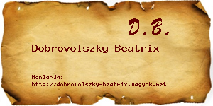 Dobrovolszky Beatrix névjegykártya